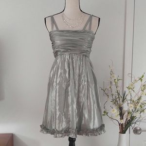 Betsey Johnson Silver Dress Evening Party Dress